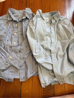 Boys Button-Up Shirt Bundle Size 6–7 Dinosaur Carters + Old Navy
